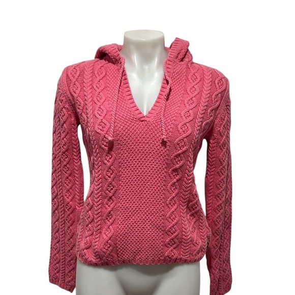 Ralph Lauren Sweaters - Ralph Lauren polo jeans pink cable knit vintage 90s cotton sweater small